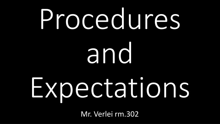 procedures and expectations