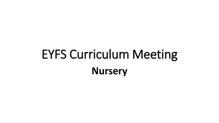 eyfs curriculum meeting eyfs curriculum meeting