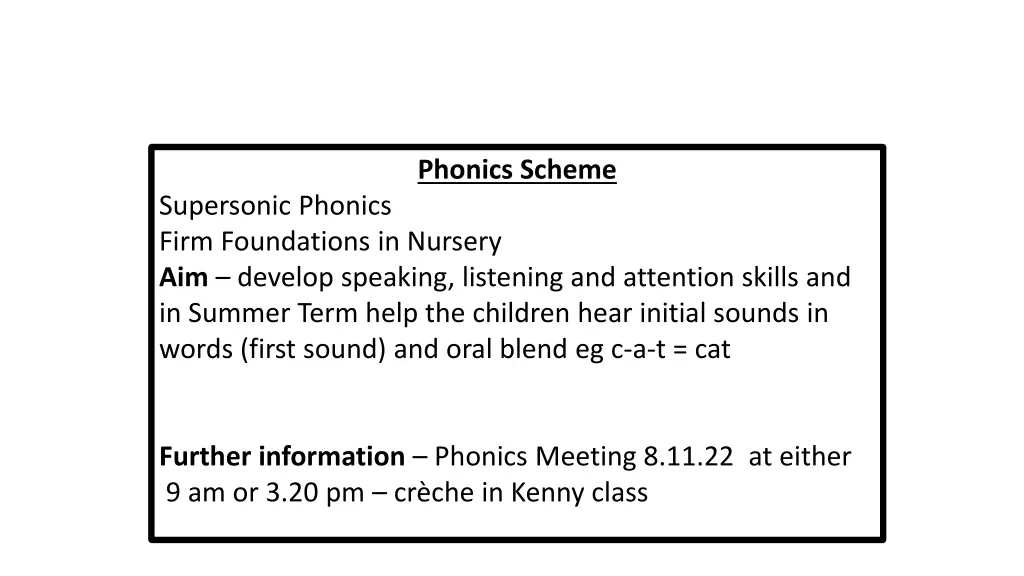 phonics scheme