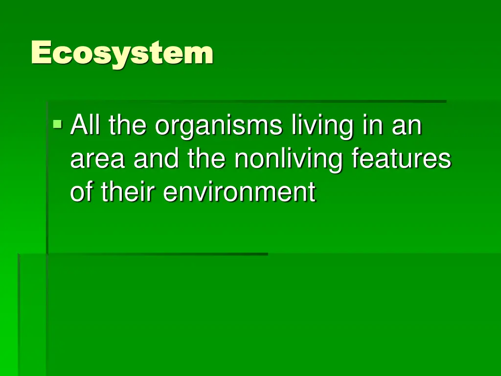 ecosystem ecosystem