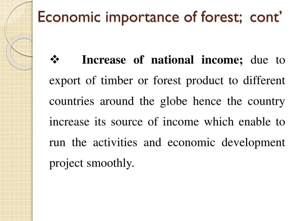 economic importance of forest cont 3