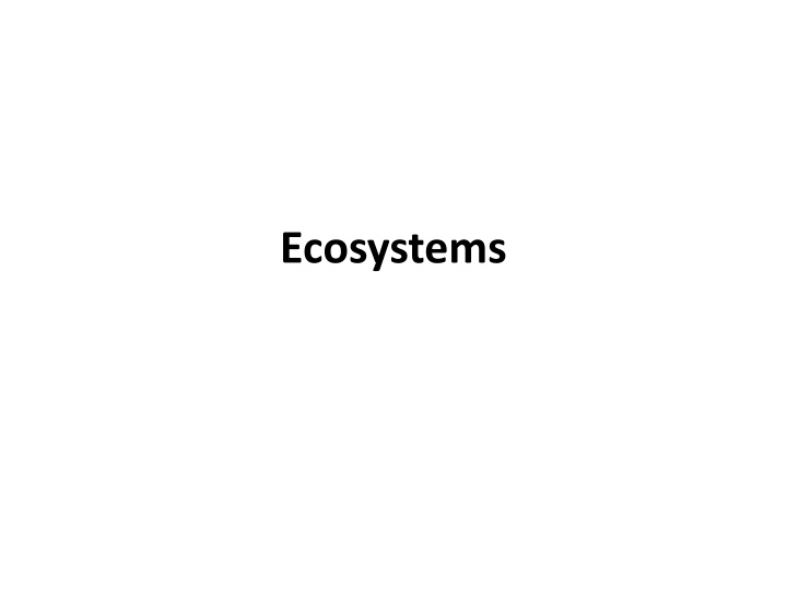 ecosystems