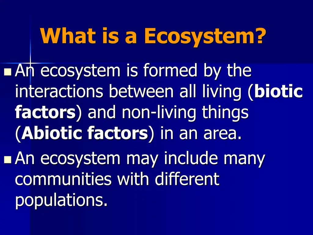 what is a ecosystem