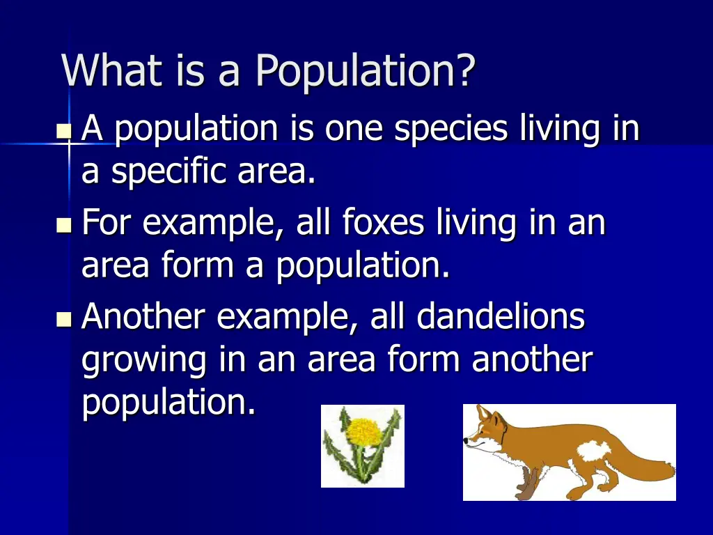 what is a population a population is one species