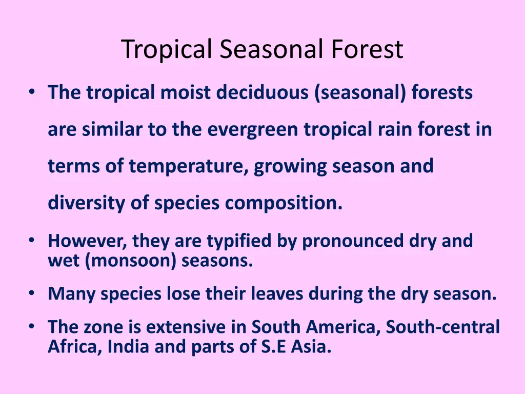 tropical seasonal forest