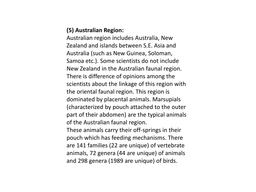 5 australian region australian region includes