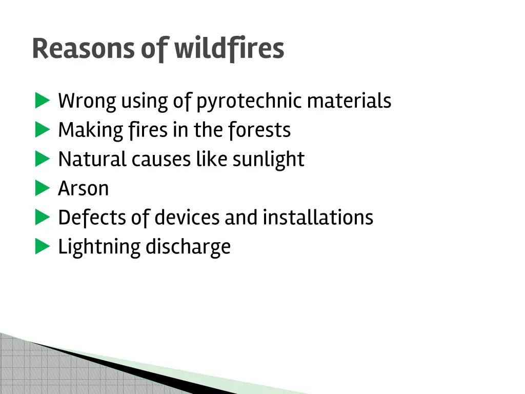 reasons of wildfires