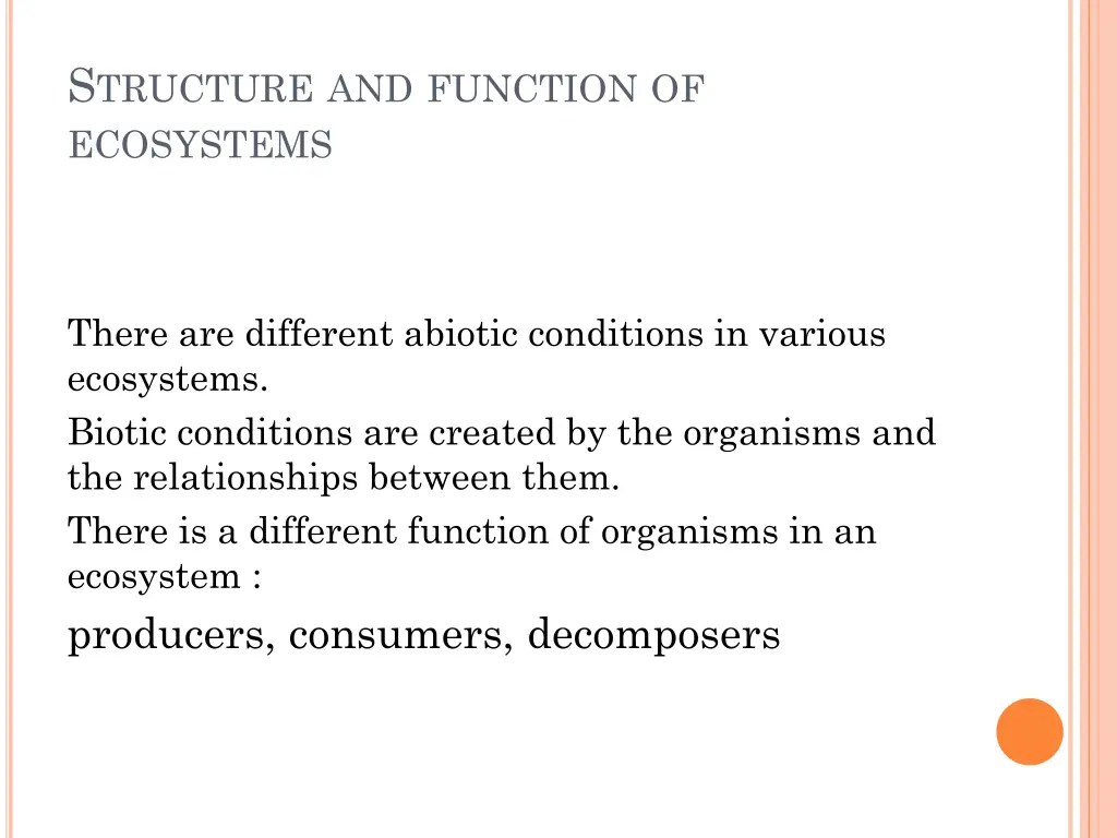 s tructure and function of ecosystems