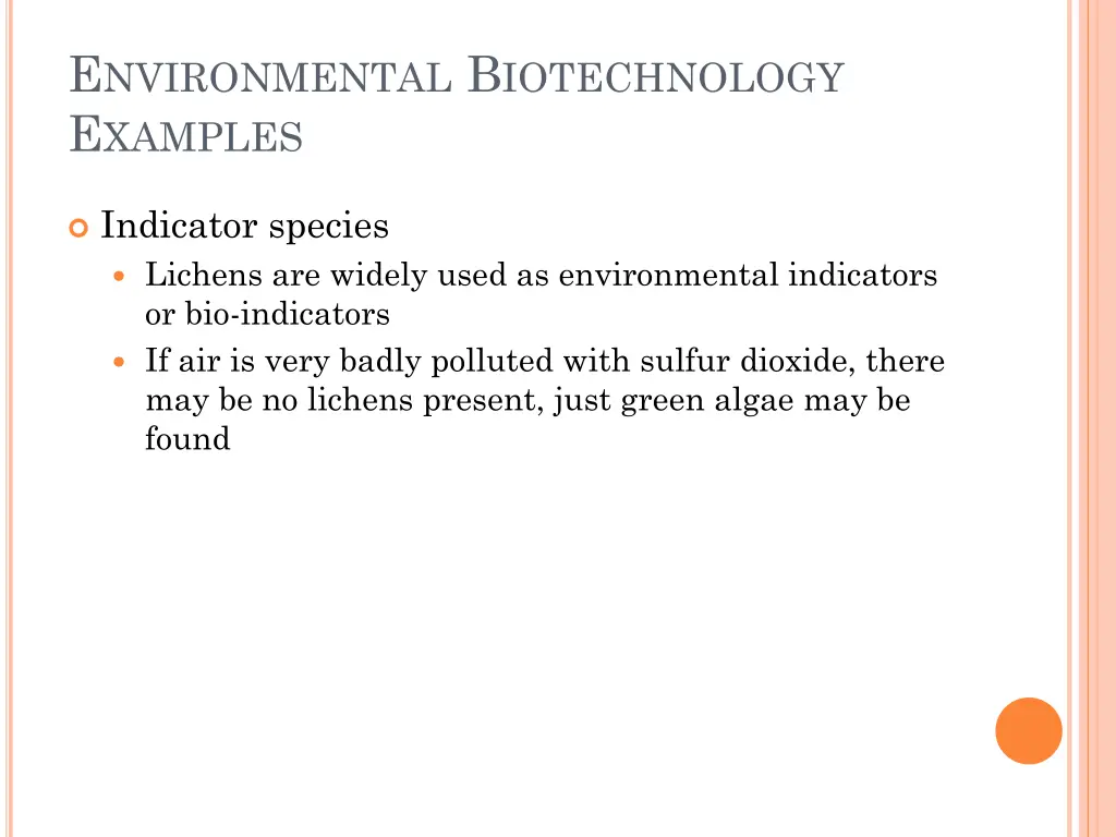 e nvironmental b iotechnology e xamples