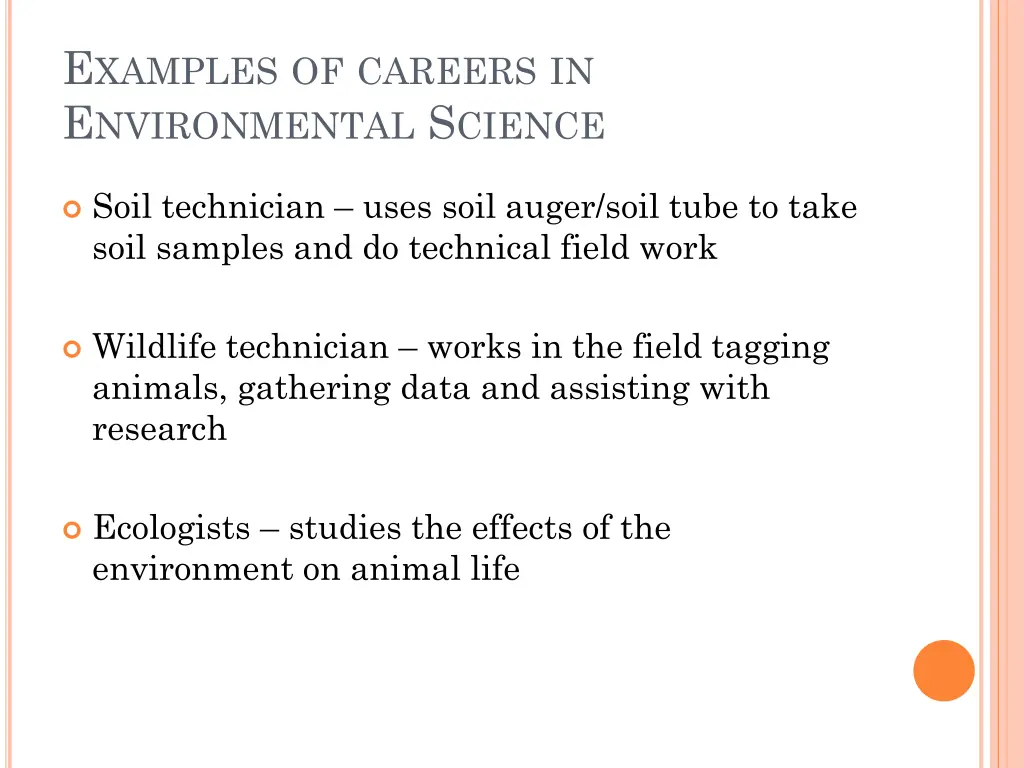 e xamples of careers in e nvironmental s cience 2