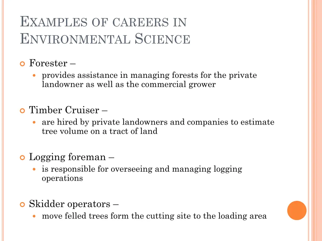 e xamples of careers in e nvironmental s cience 3