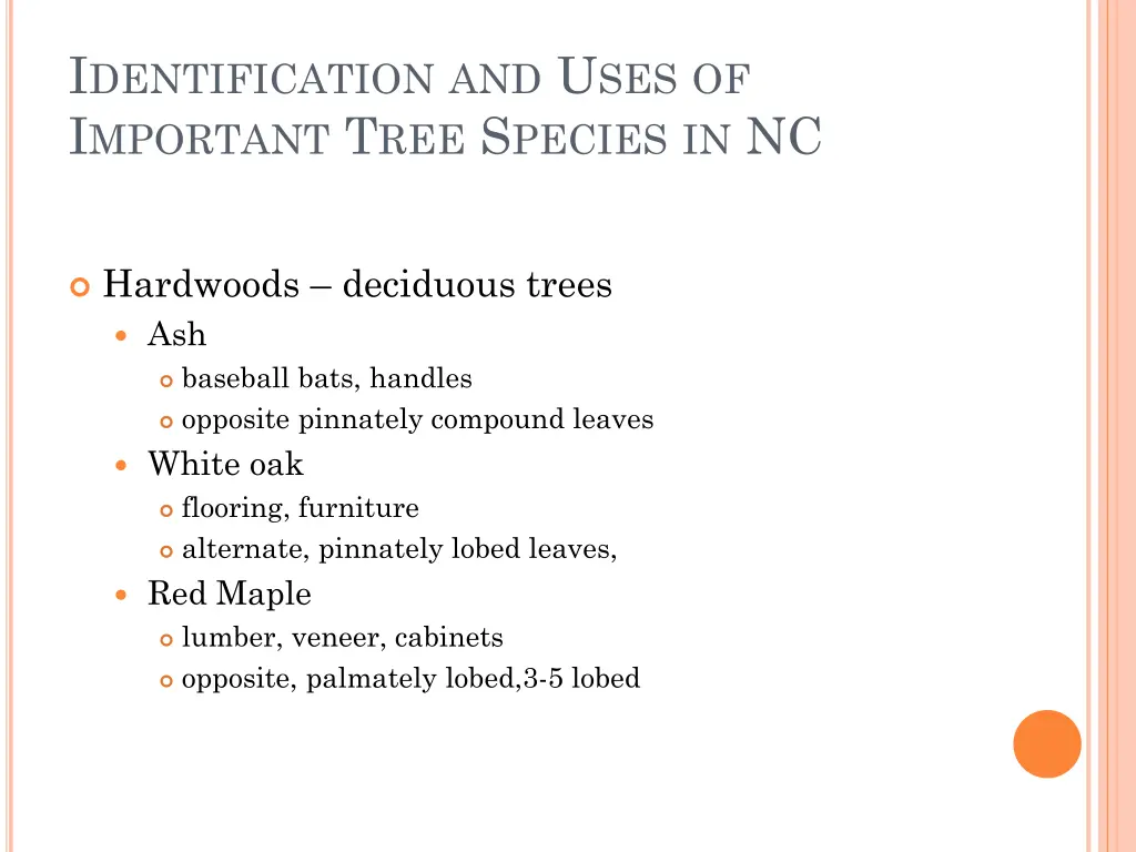 i dentification and u ses of i mportant 1