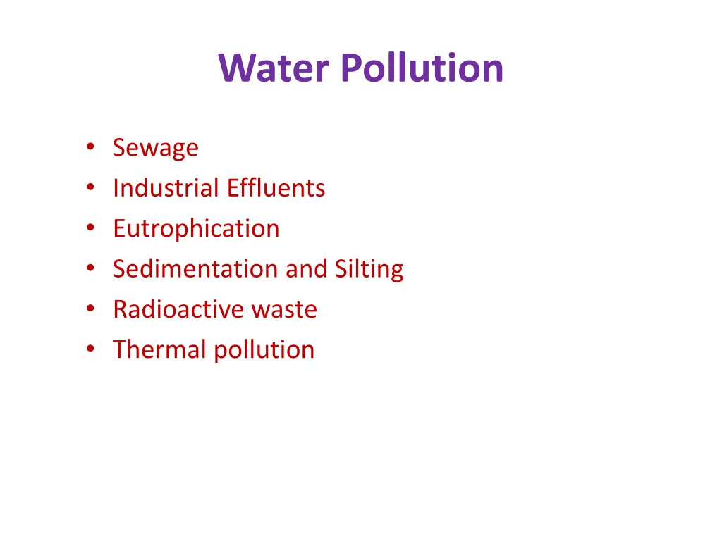 water pollution