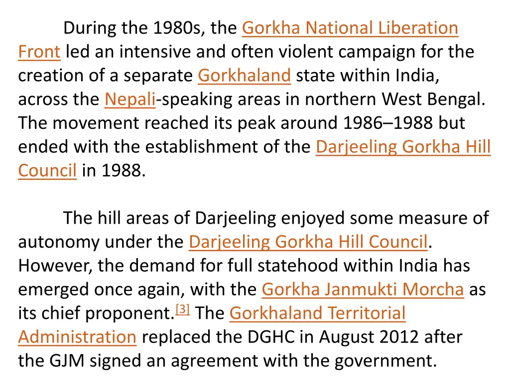 during the 1980s the gorkha national liberation