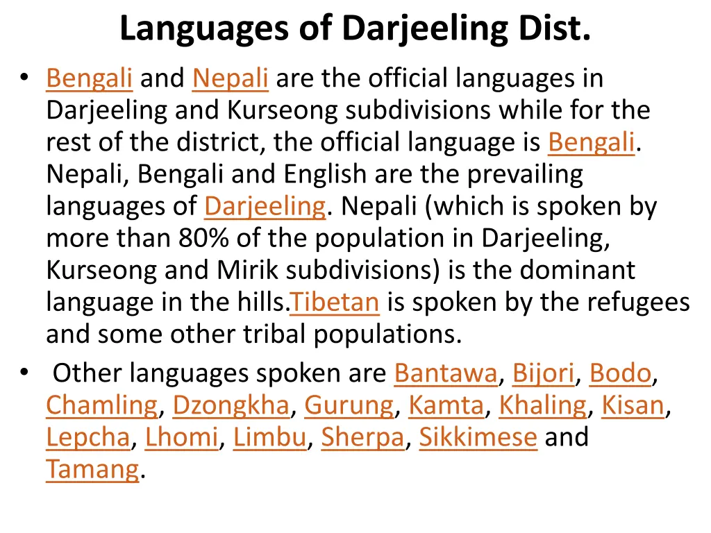 languages of darjeeling dist bengali and nepali