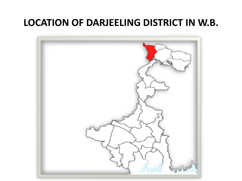 location of darjeeling district in w b