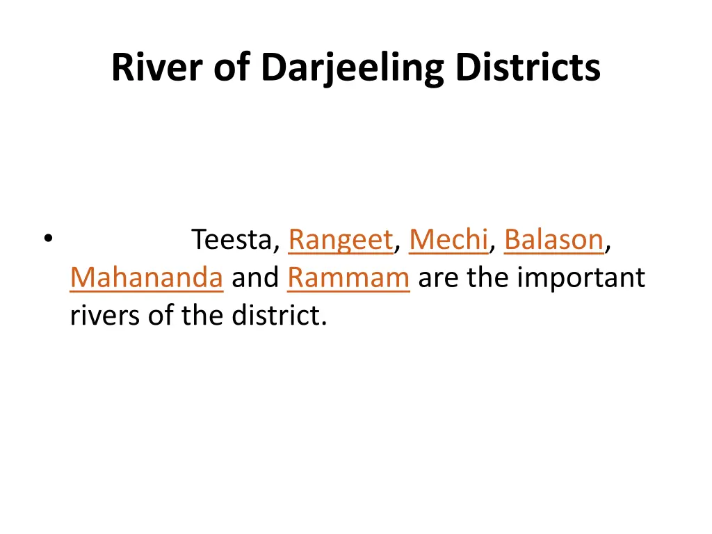 river of darjeeling districts