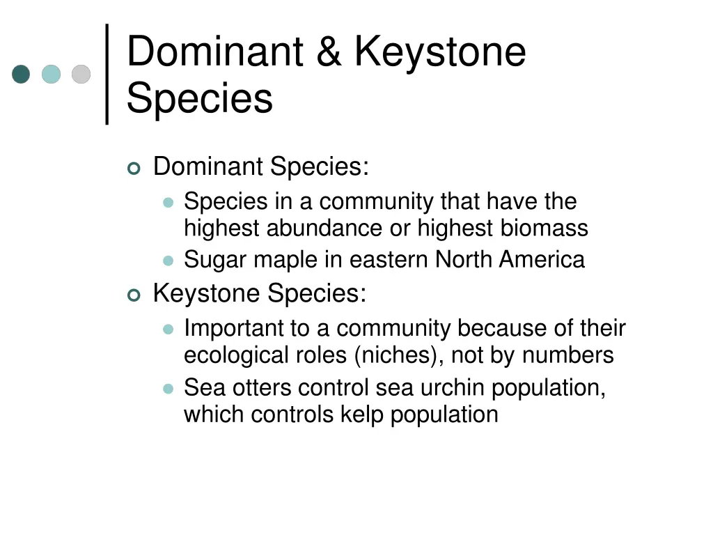 dominant keystone species