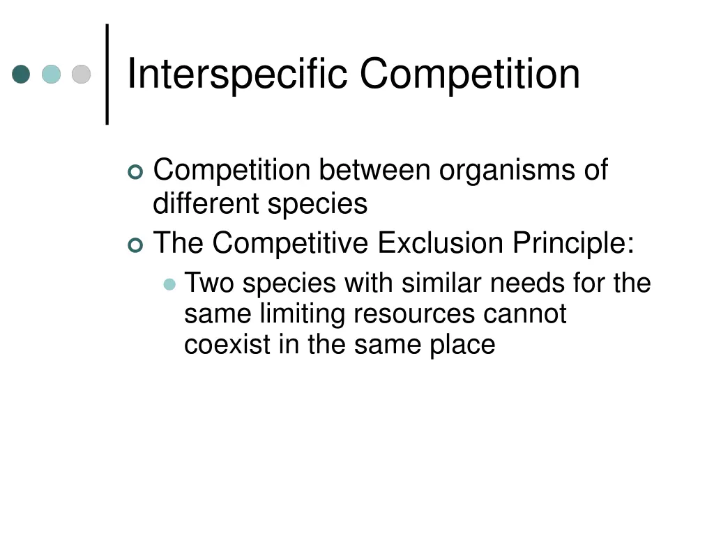 interspecific competition