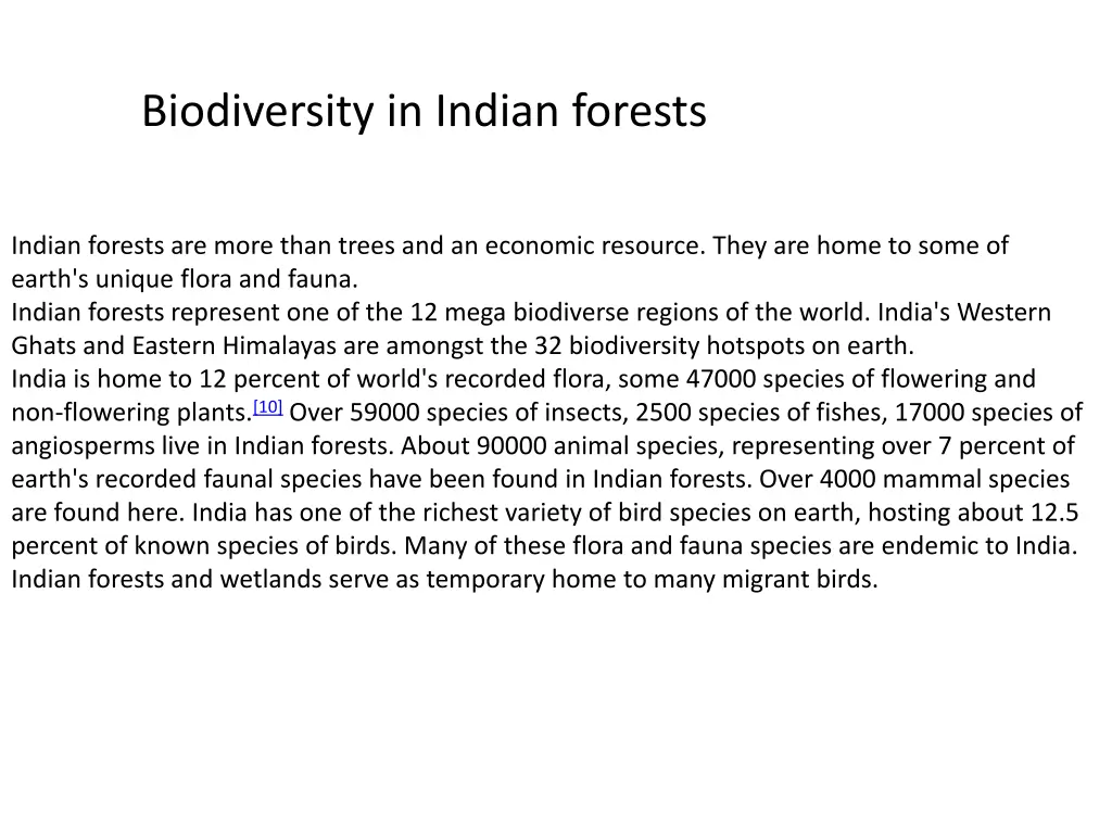 biodiversity in indian forests