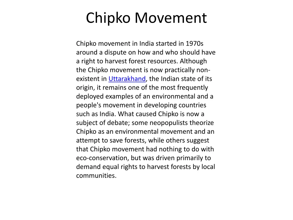 chipko movement