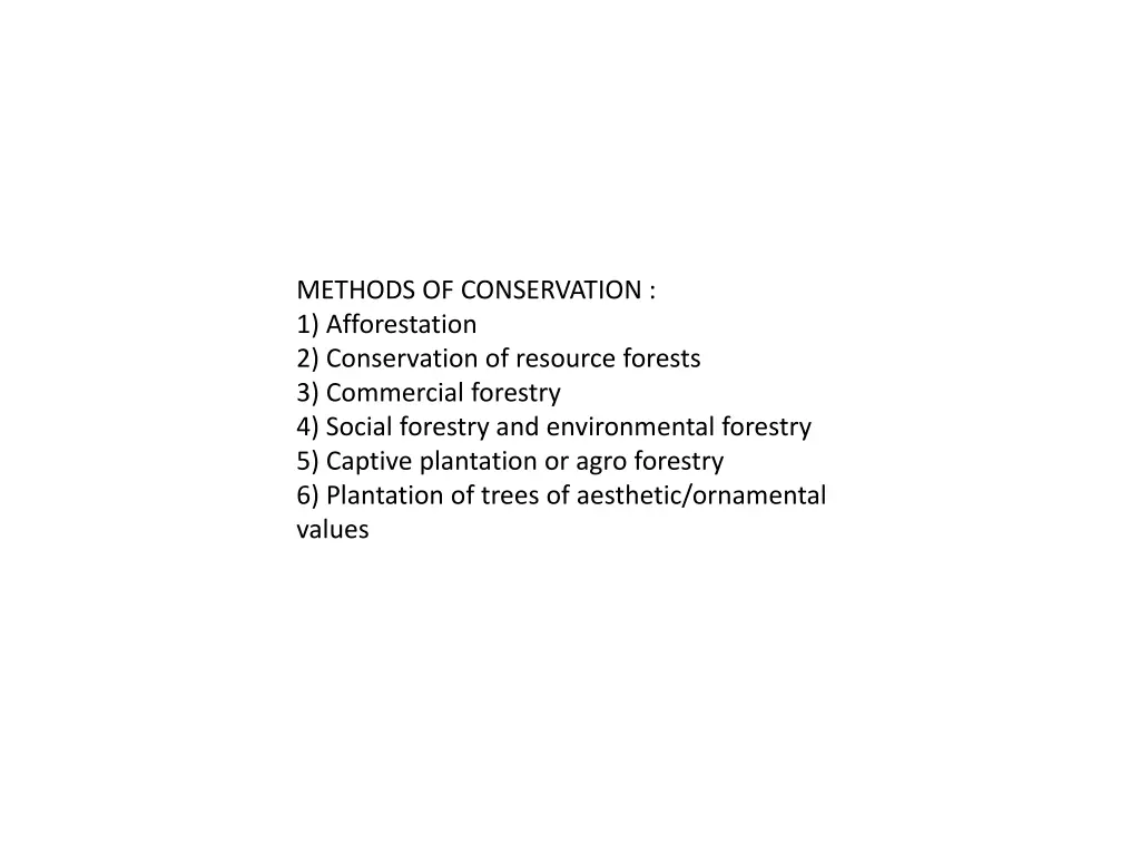 methods of conservation 1 afforestation