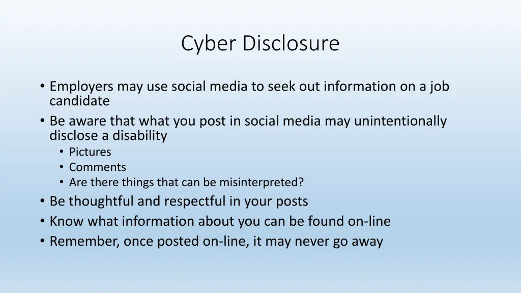 cyber disclosure