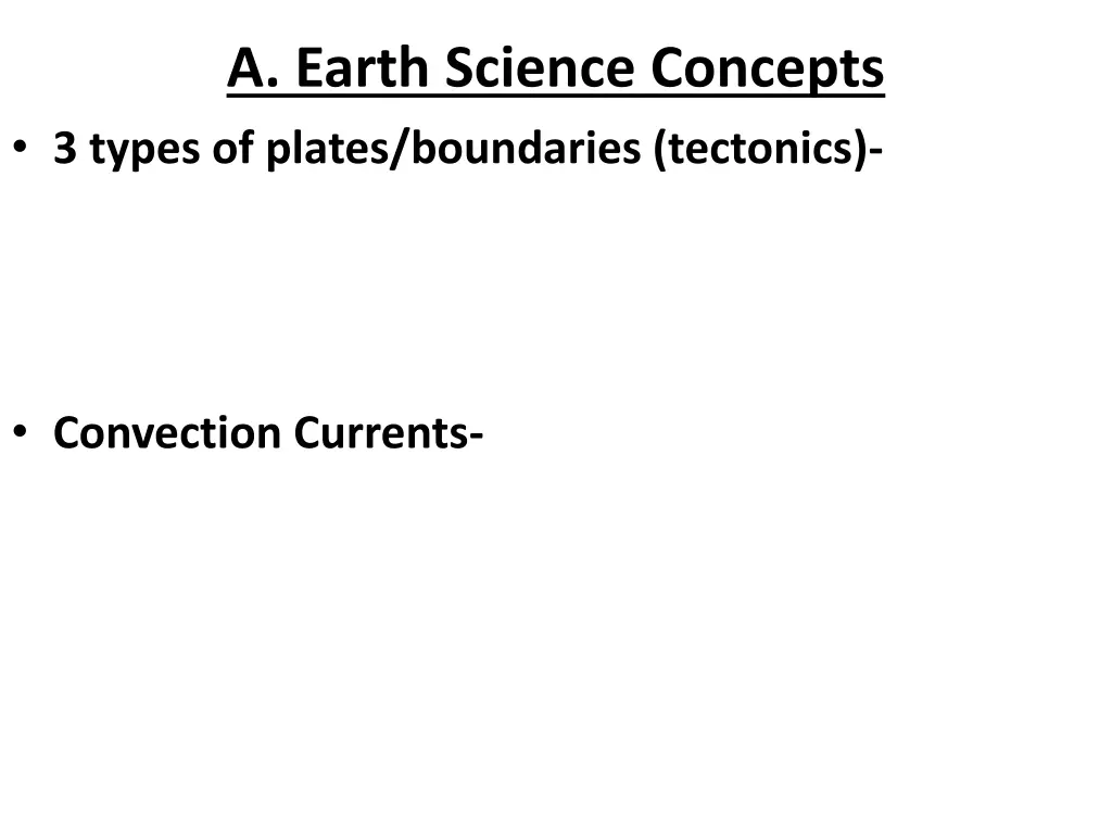 a earth science concepts 3 types of plates