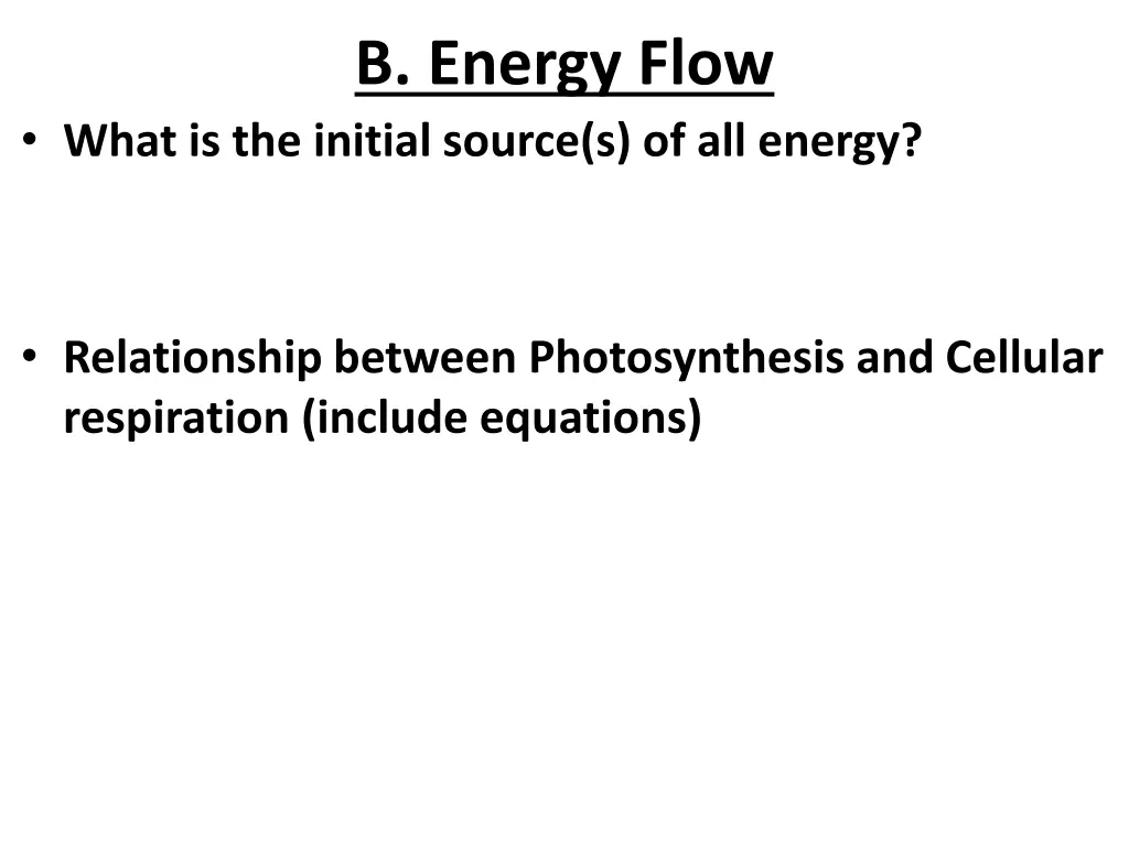 b energy flow