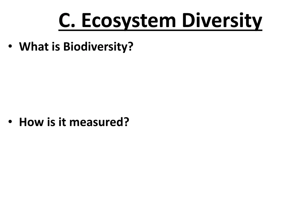 c ecosystem diversity what is biodiversity