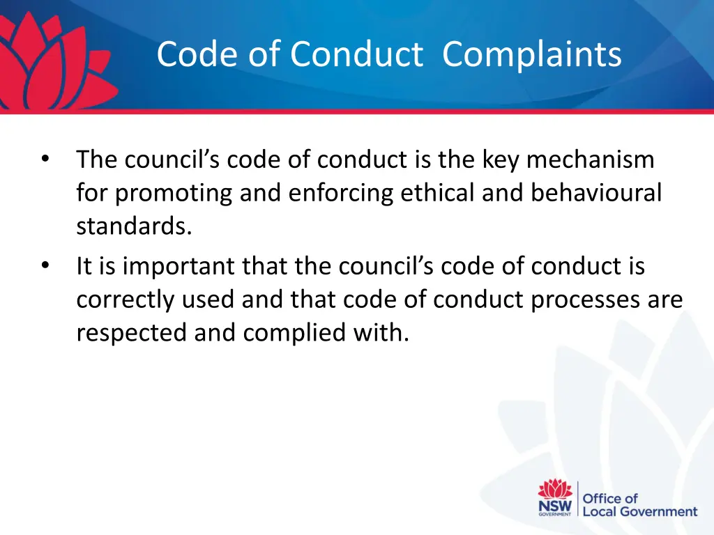 code of conduct complaints 1