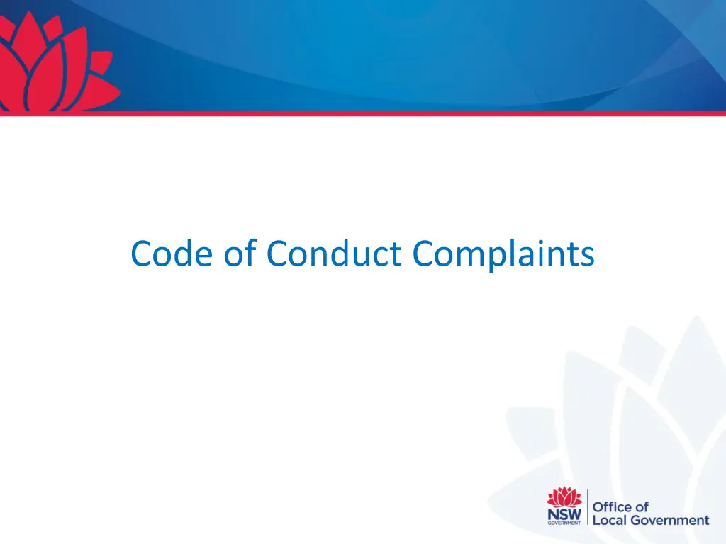 code of conduct complaints