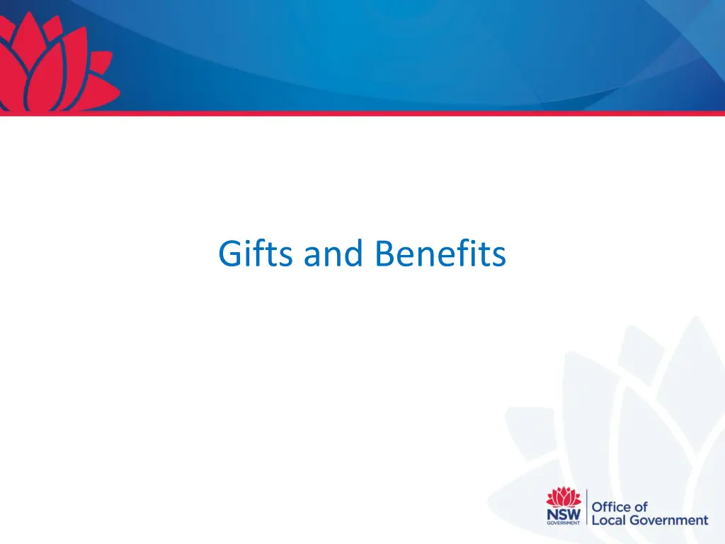 gifts and benefits