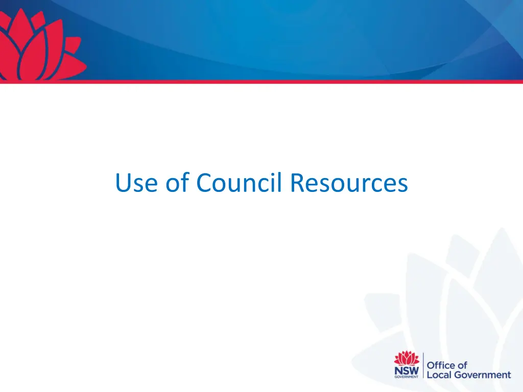 use of council resources