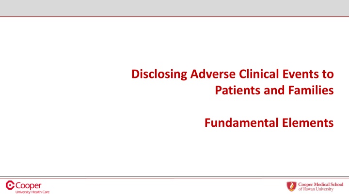 disclosing adverse clinical events to patients