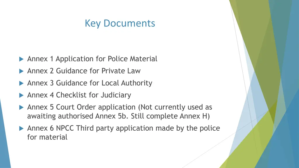 key documents