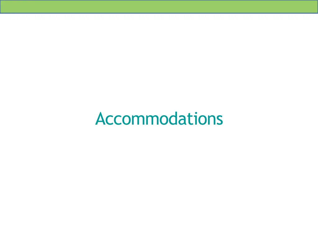 accommodations