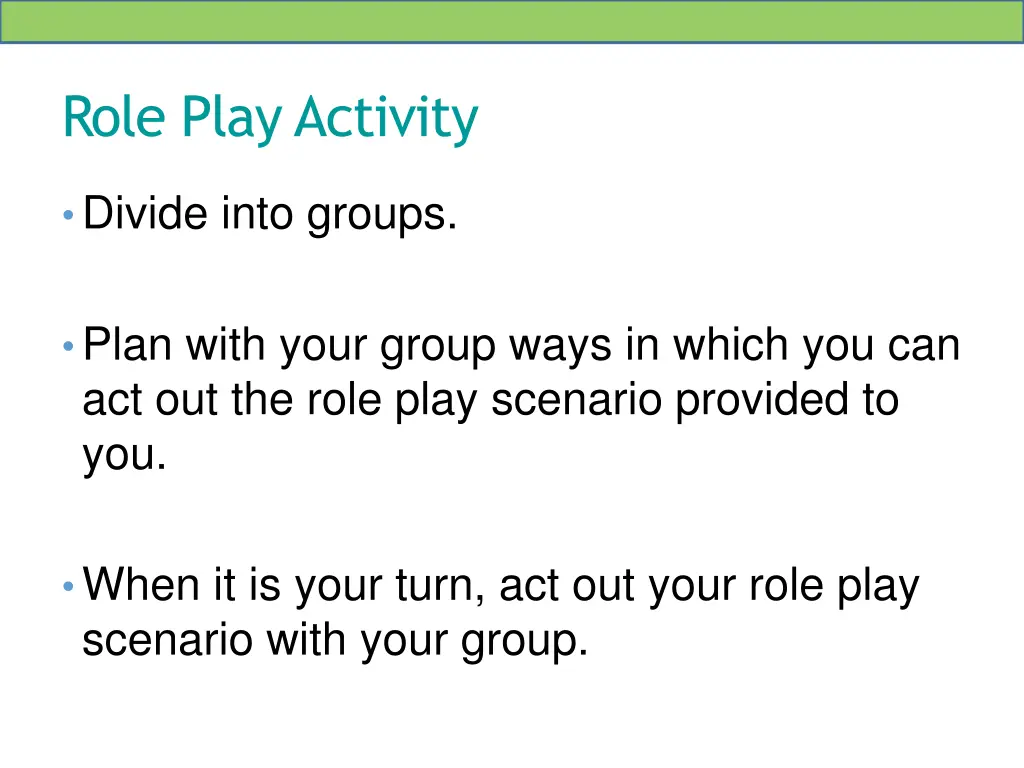 role play activity