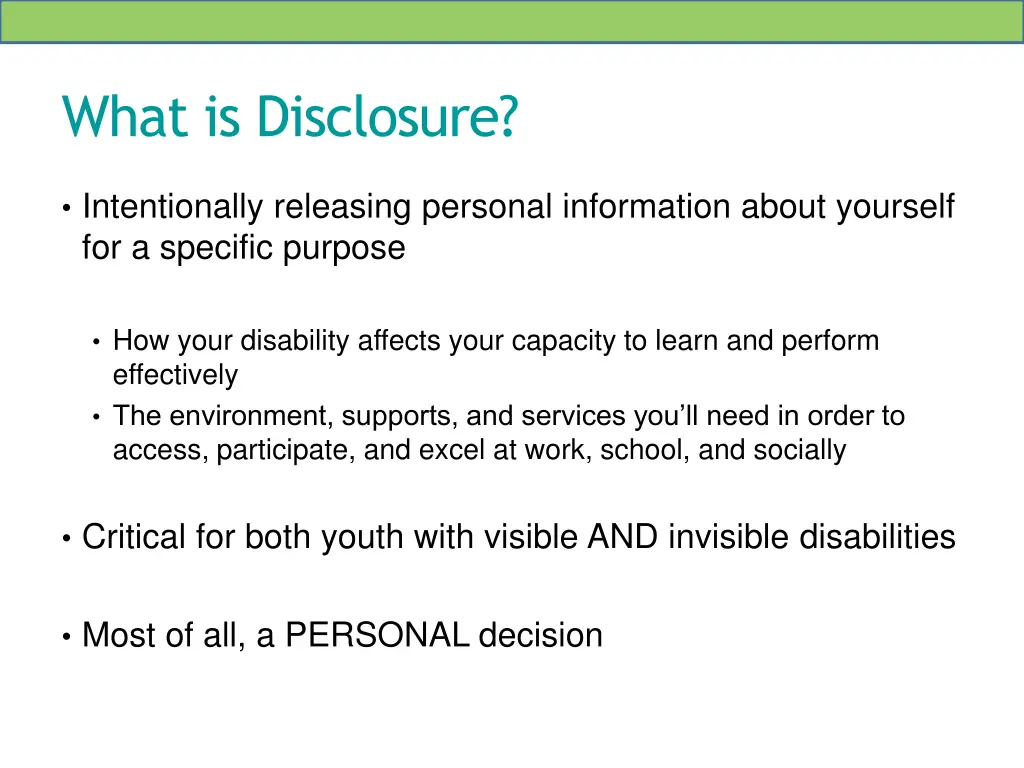 what is disclosure