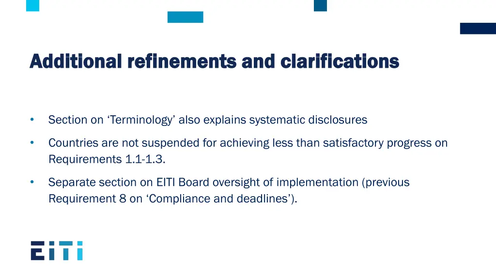 additional refinements and clarifications