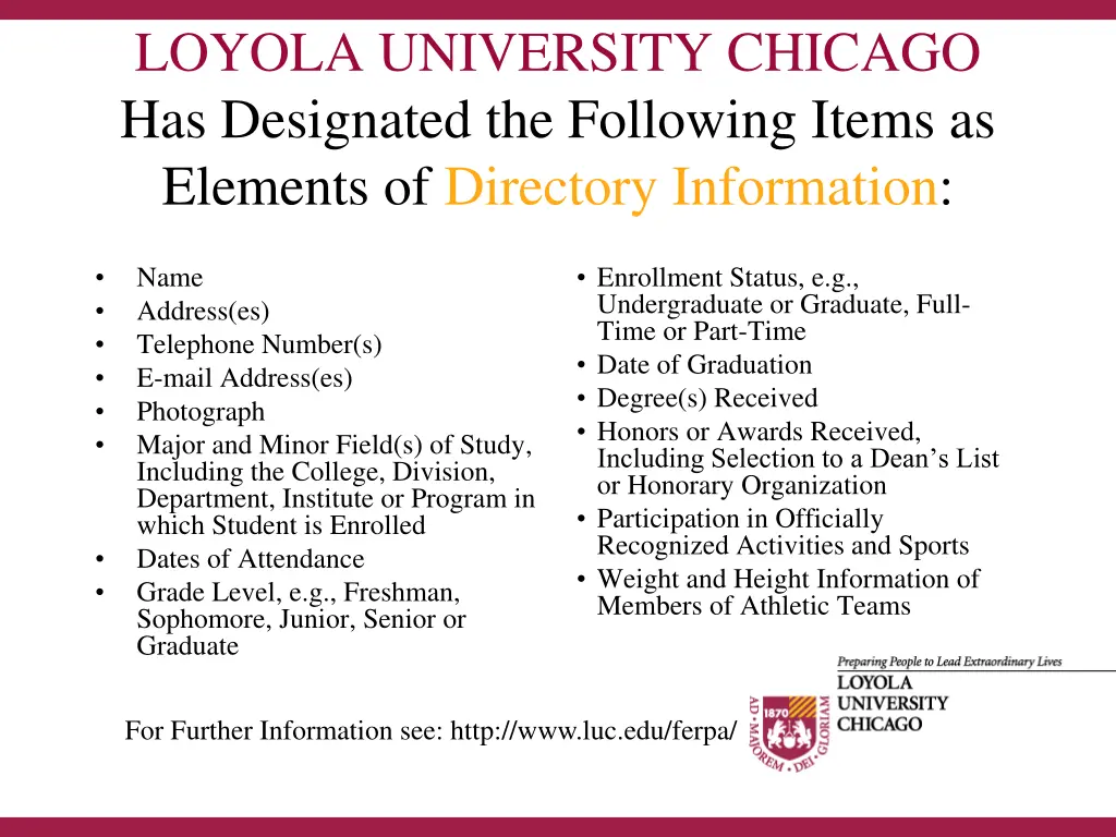 loyola university chicago has designated