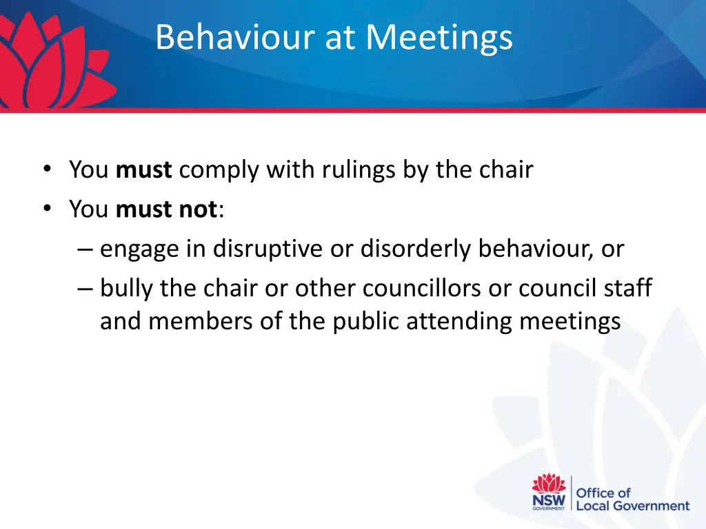 behaviour at meetings 2