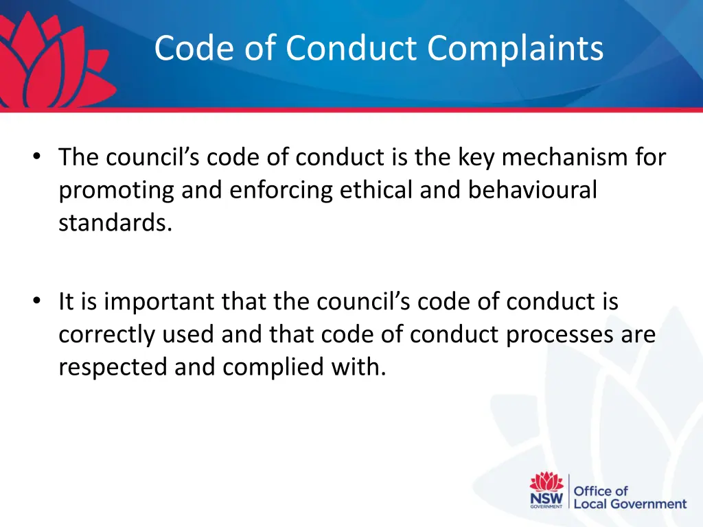 code of conduct complaints 1