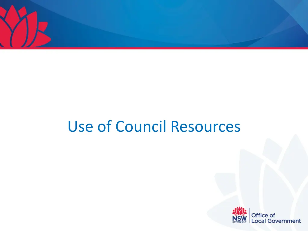 use of council resources