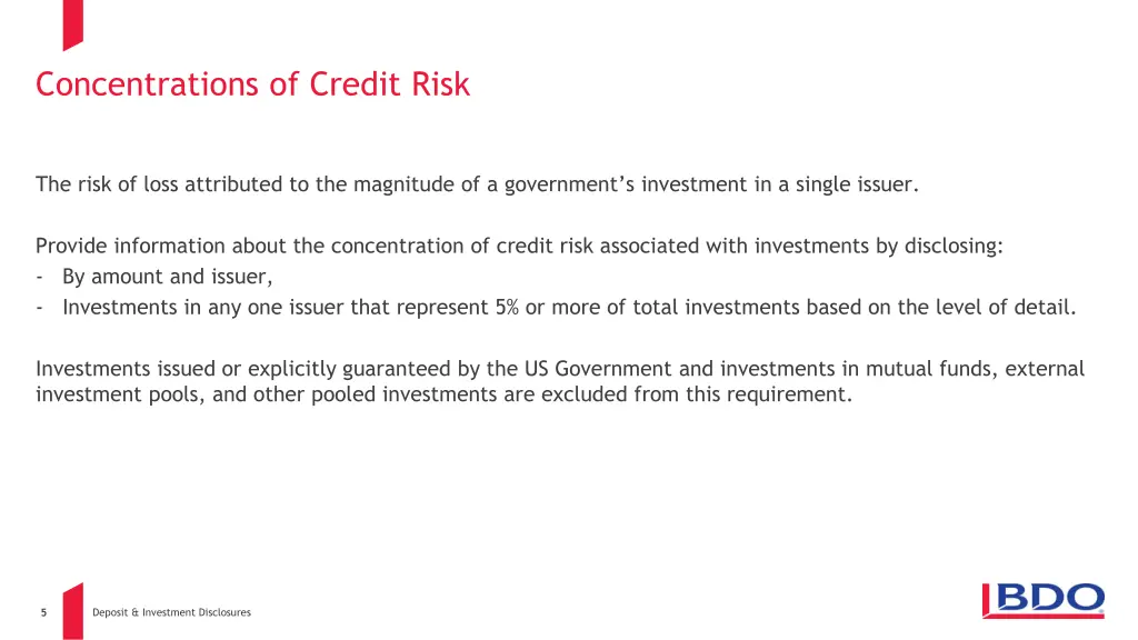 concentrations of credit risk