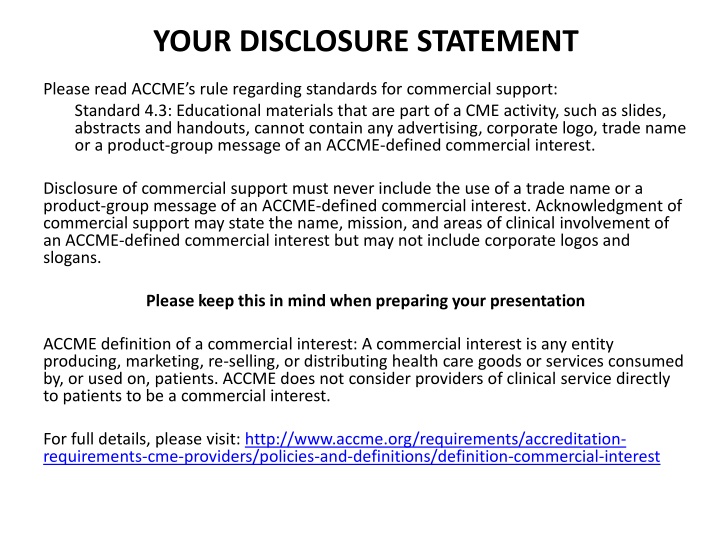 your disclosure statement