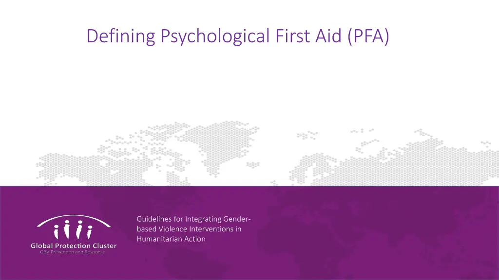 defining psychological first aid pfa