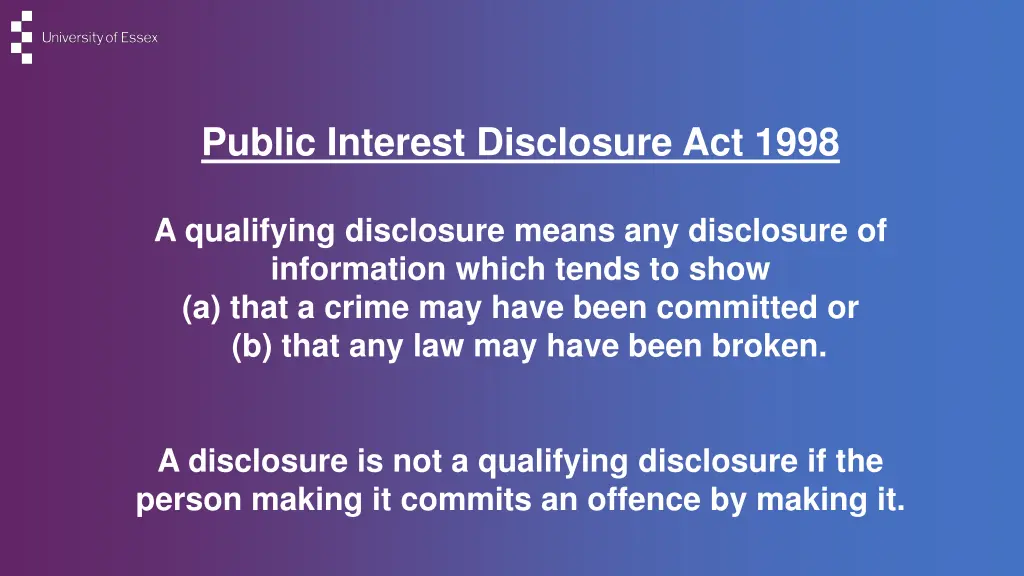 public interest disclosure act 1998