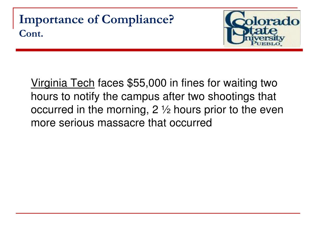 importance of compliance cont 1