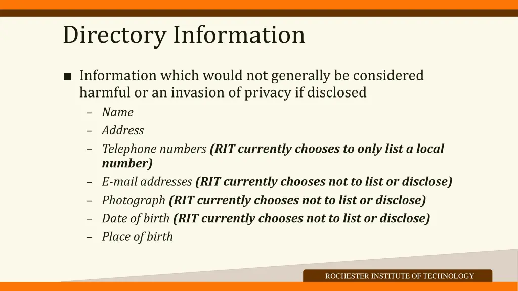 directory information